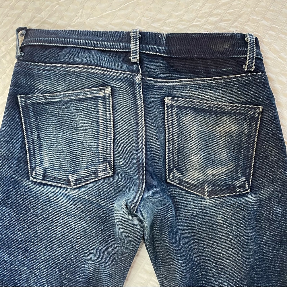 Naked & Famous Denim Men’s Elephant 4 Skinny Jeans - Dark Blue with fading - Picture 9 of 16